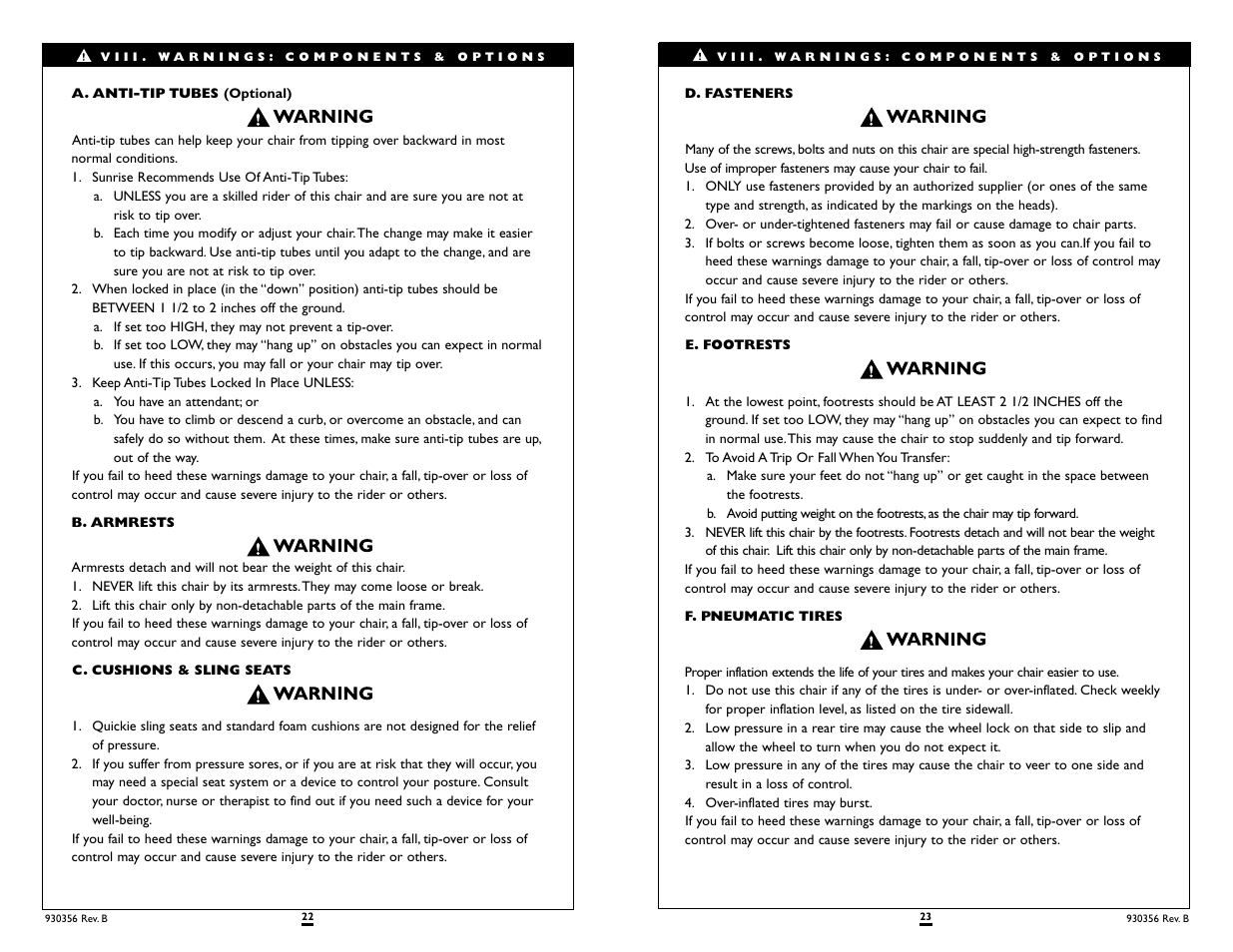 Sunrise Medical Quickie T45 User Manual | Page 12 / 21