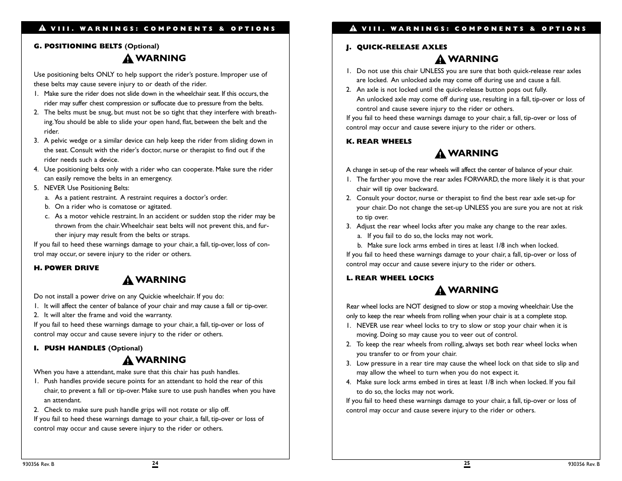 Sunrise Medical Quickie T45 User Manual | Page 13 / 21