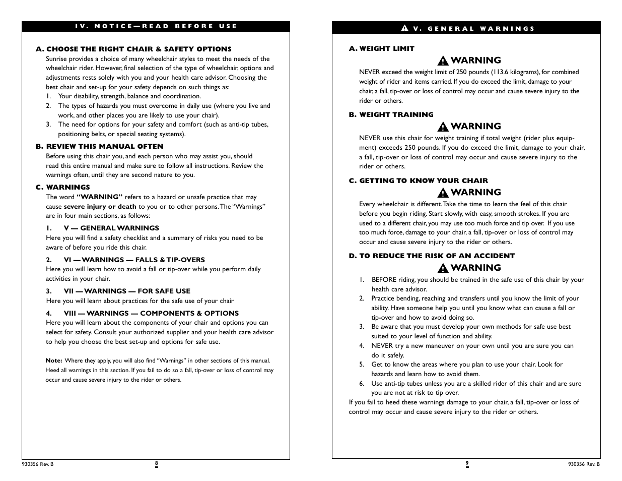 Sunrise Medical Quickie T45 User Manual | Page 5 / 21
