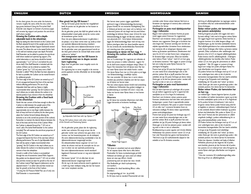 Sunrise Medical Cushion Jay GS User Manual | Page 3 / 10