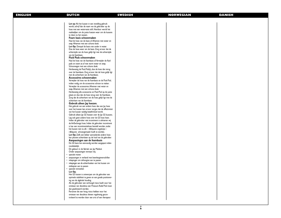 Sunrise Medical Cushion Jay GS User Manual | Page 7 / 10