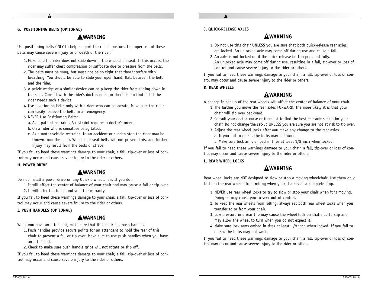 Sunrise Medical Quickie Match Point User Manual | Page 13 / 21