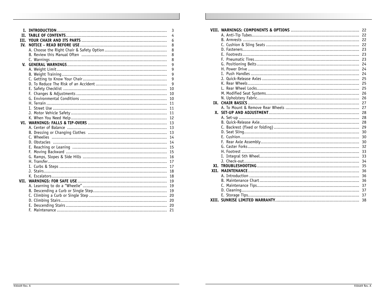 Sunrise Medical Quickie Match Point User Manual | Page 3 / 21