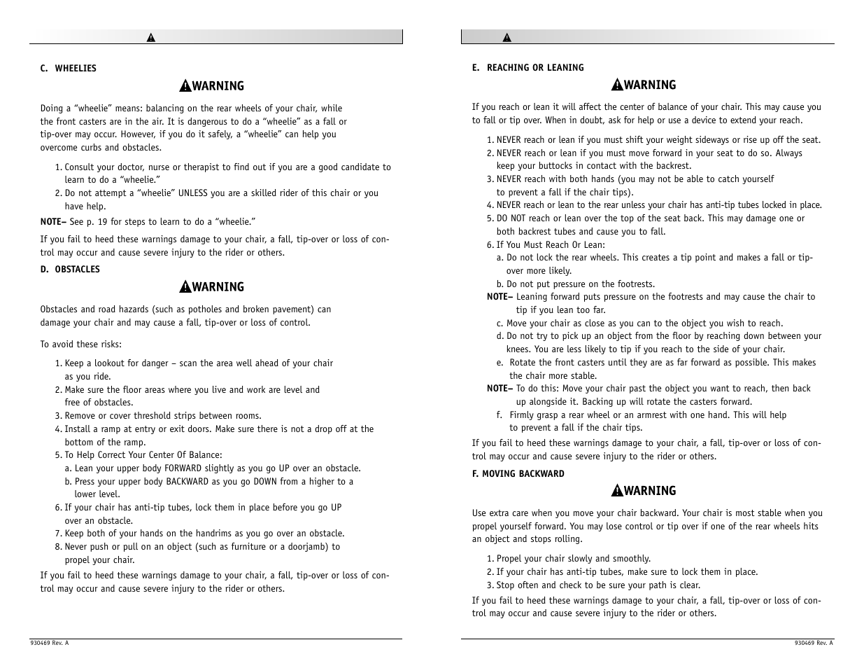 Sunrise Medical Quickie Match Point User Manual | Page 8 / 21