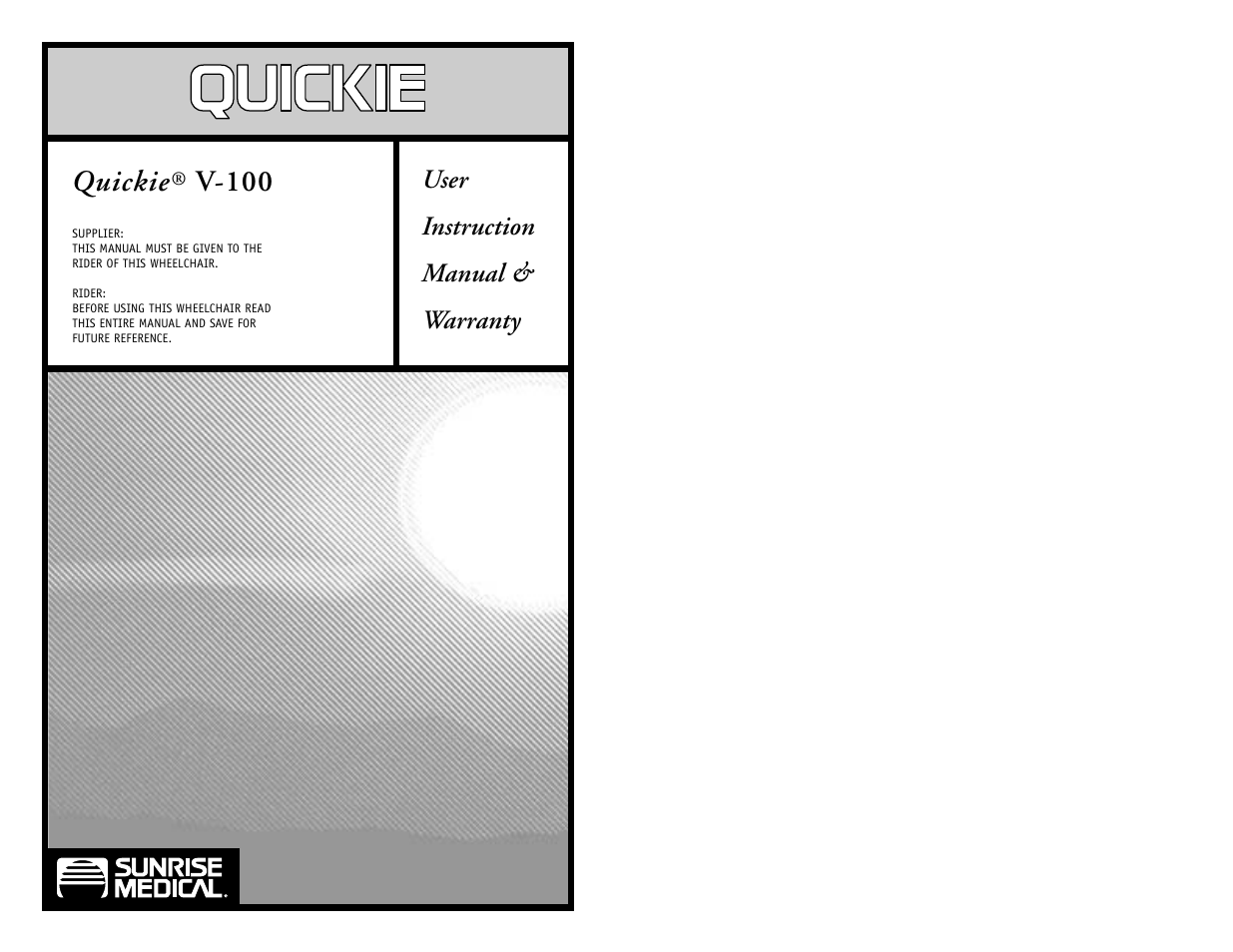 Sunrise Medical V-100 User Manual | 25 pages