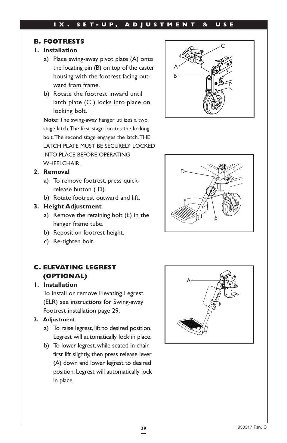 Sunrise Medical Quickie P300 User Manual | Page 29 / 50