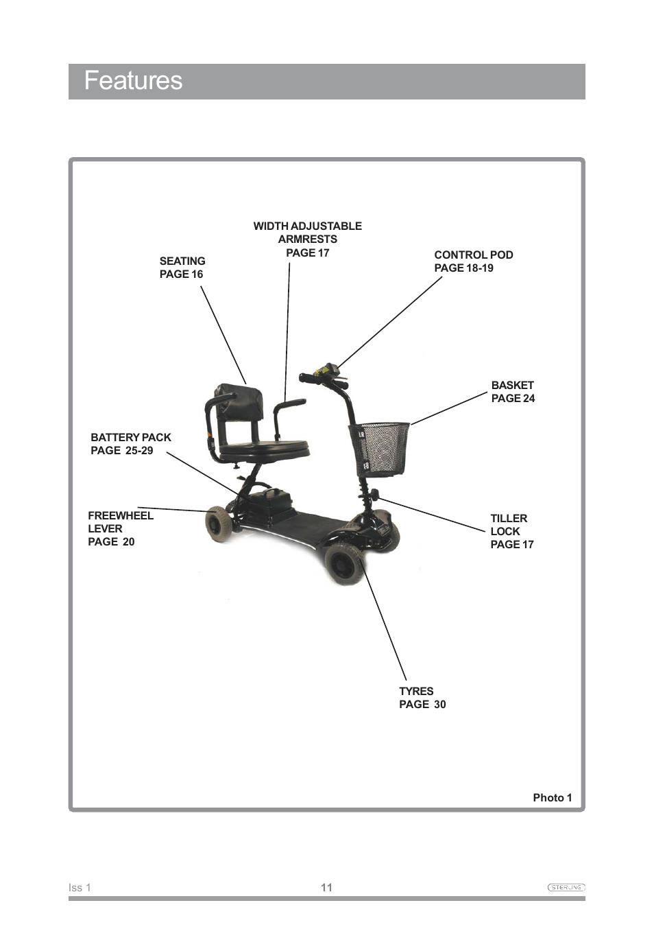 Features | Sunrise Medical Mobility Scooter User Manual | Page 14 / 40