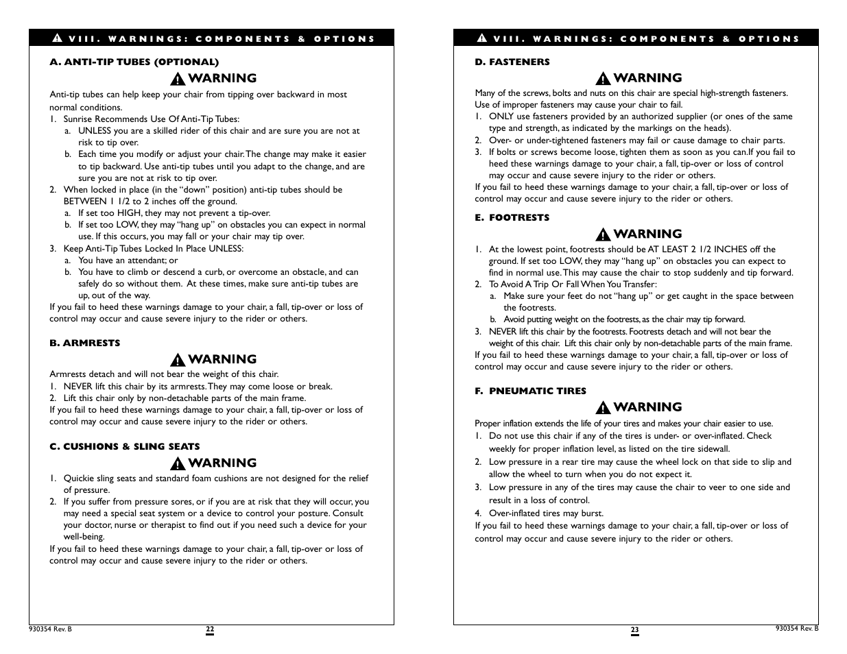 Sunrise Medical Quickie Revolution User Manual | Page 12 / 23