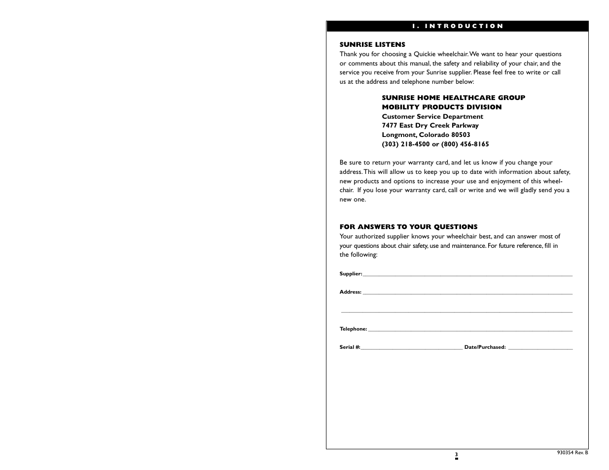 Sunrise Medical Quickie Revolution User Manual | Page 2 / 23