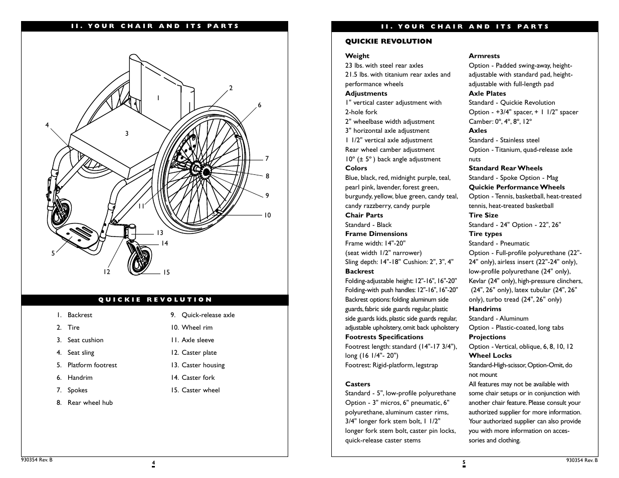 Sunrise Medical Quickie Revolution User Manual | Page 3 / 23