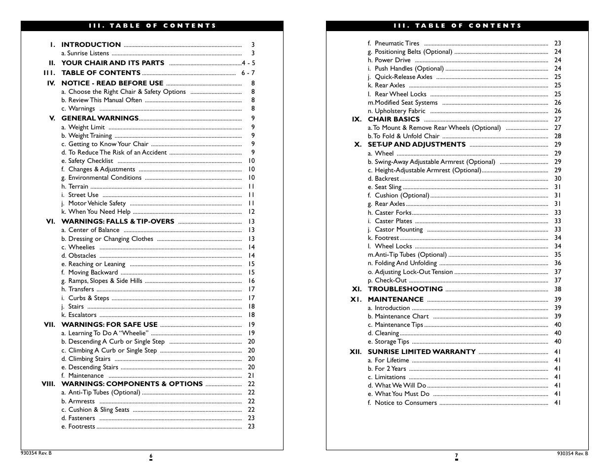 Sunrise Medical Quickie Revolution User Manual | Page 4 / 23