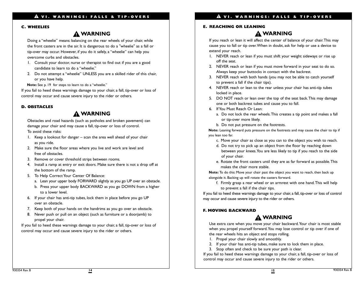 Sunrise Medical Quickie Revolution User Manual | Page 8 / 23