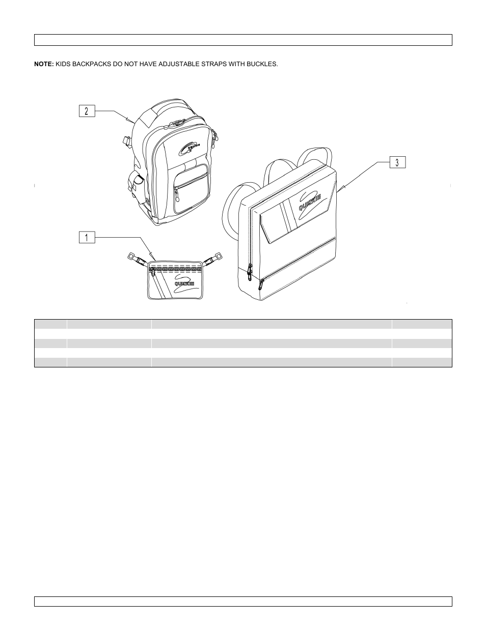 Backpacks and seat pouches | Sunrise Medical One-Arm Drive Zippie GS User Manual | Page 103 / 112