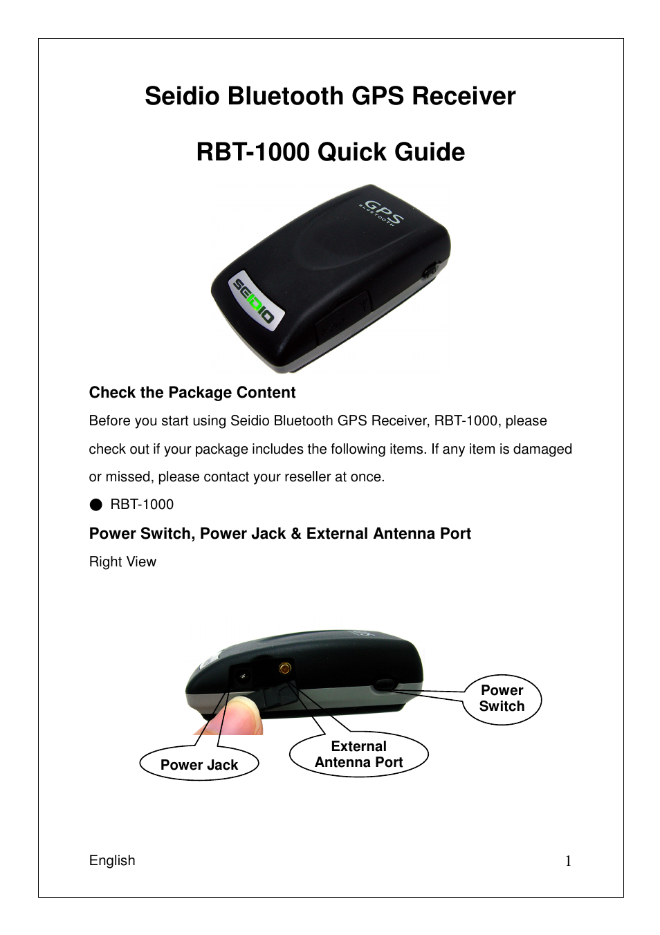 Seidio RBT-1000 User Manual | 4 pages