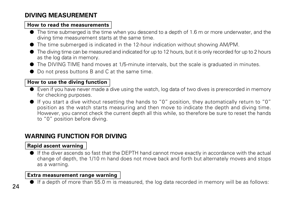 English | Seiko 7K52 User Manual | Page 24 / 32