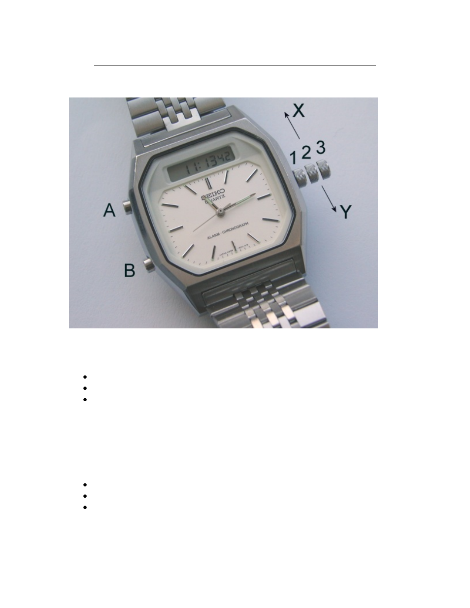 Seiko H558 User Manual | 3 pages