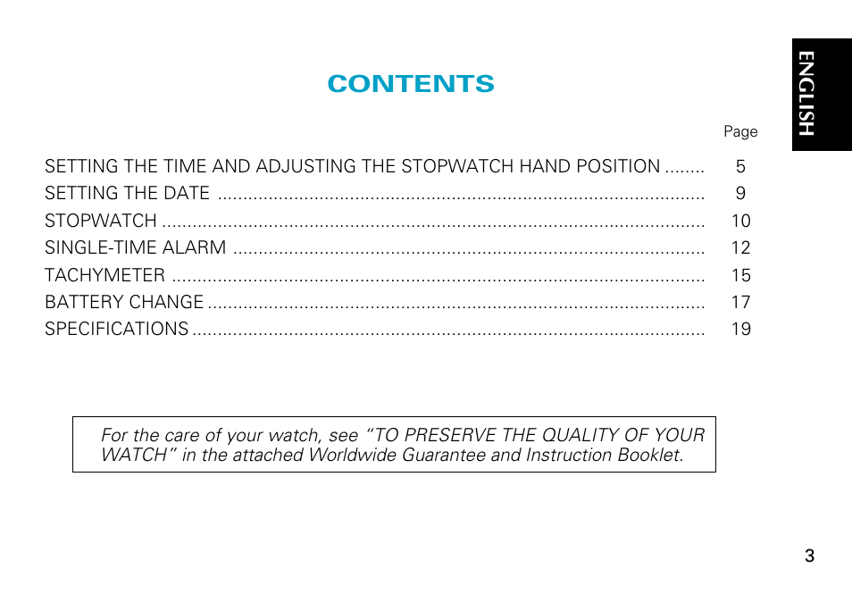 Seiko Cal.7T62 User Manual | Page 3 / 19
