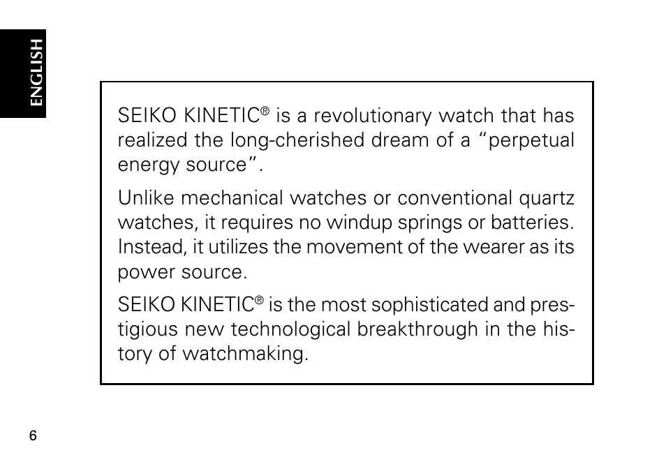 Seiko kinetic | Seiko KINETIC 5M43 User Manual | Page 6 / 28