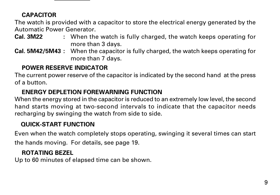 Seiko KINETIC 5M43 User Manual | Page 9 / 28