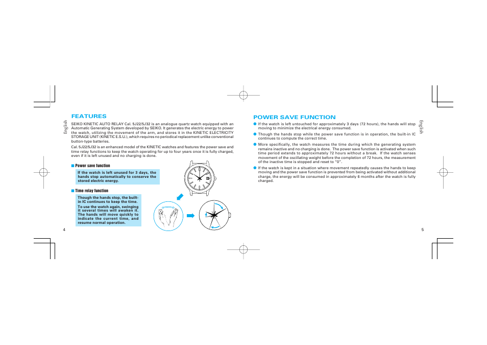 Seiko KINETIC 5J22 User Manual | Page 3 / 9