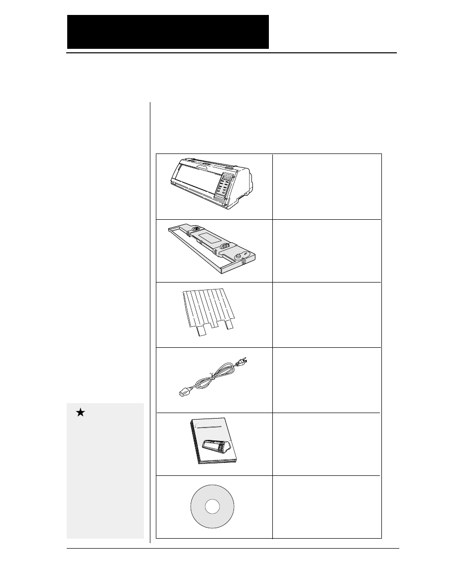 Unpacking the printer, Check the carton for the following items, Caution | Seiko FB-900 User Manual | Page 16 / 243