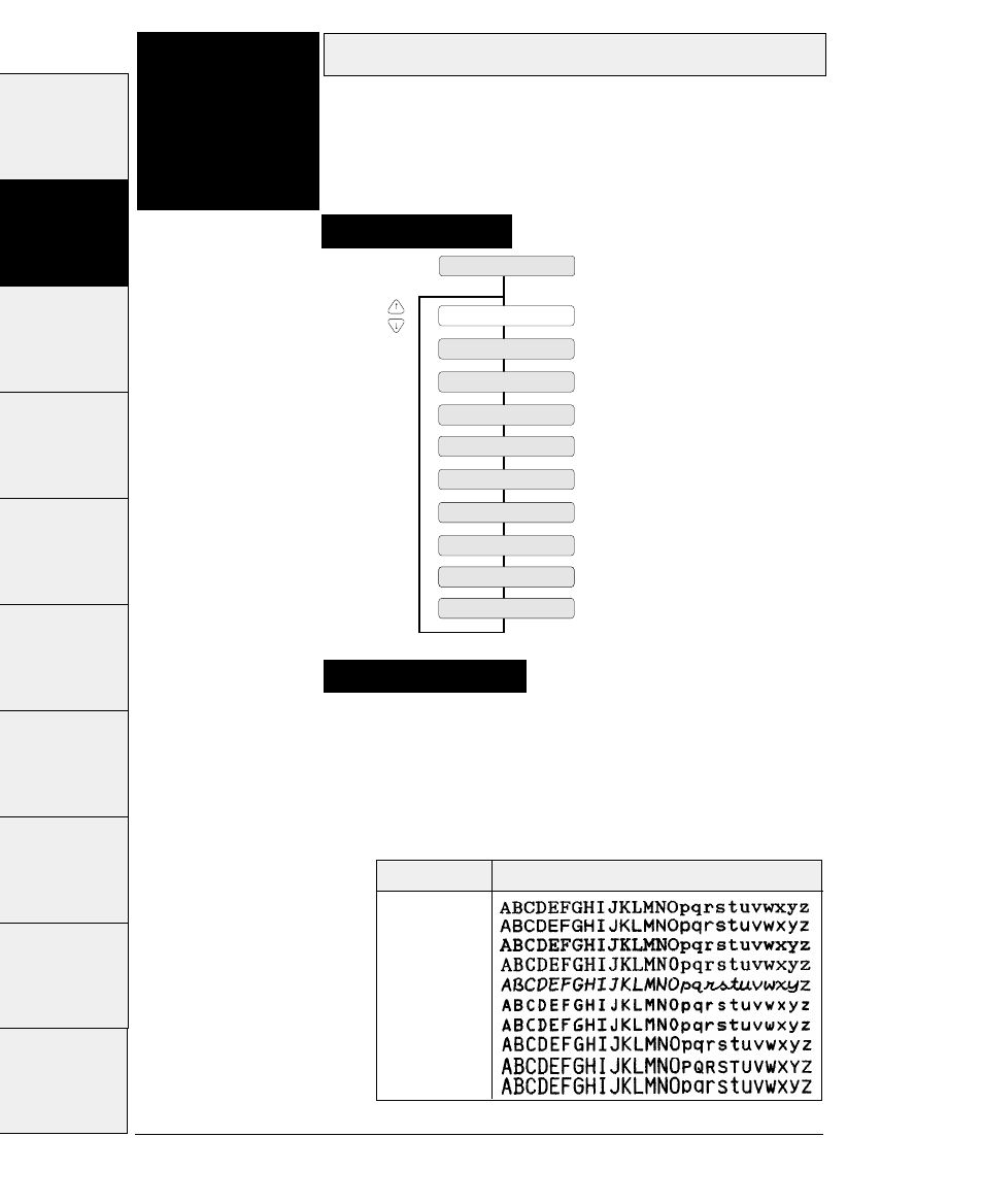 Character font, Function | Seiko FB-900 User Manual | Page 77 / 243