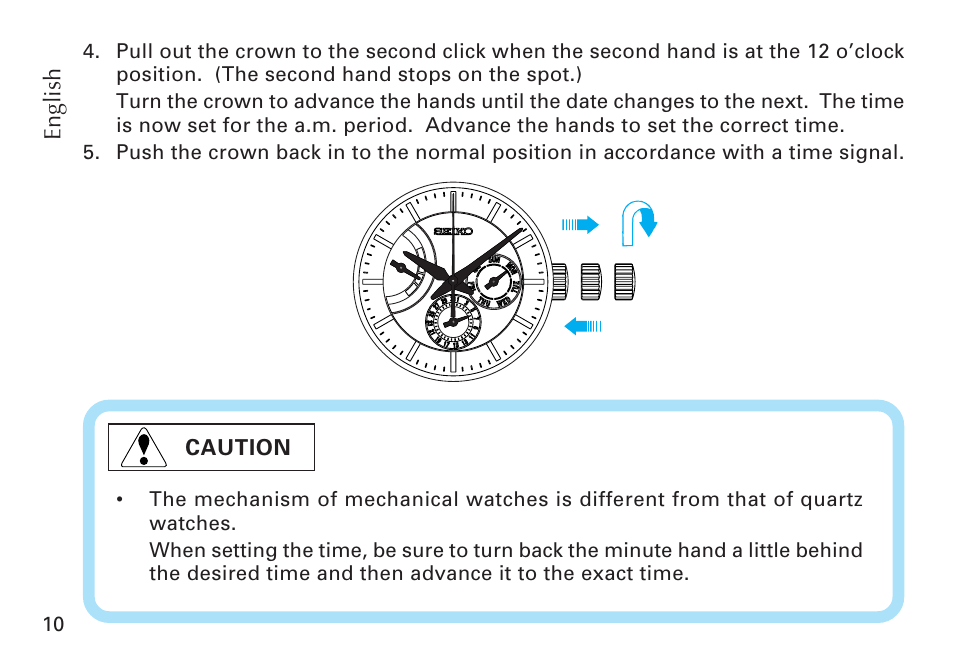 Seiko CAL. 6R20 User Manual | Page 10 / 23