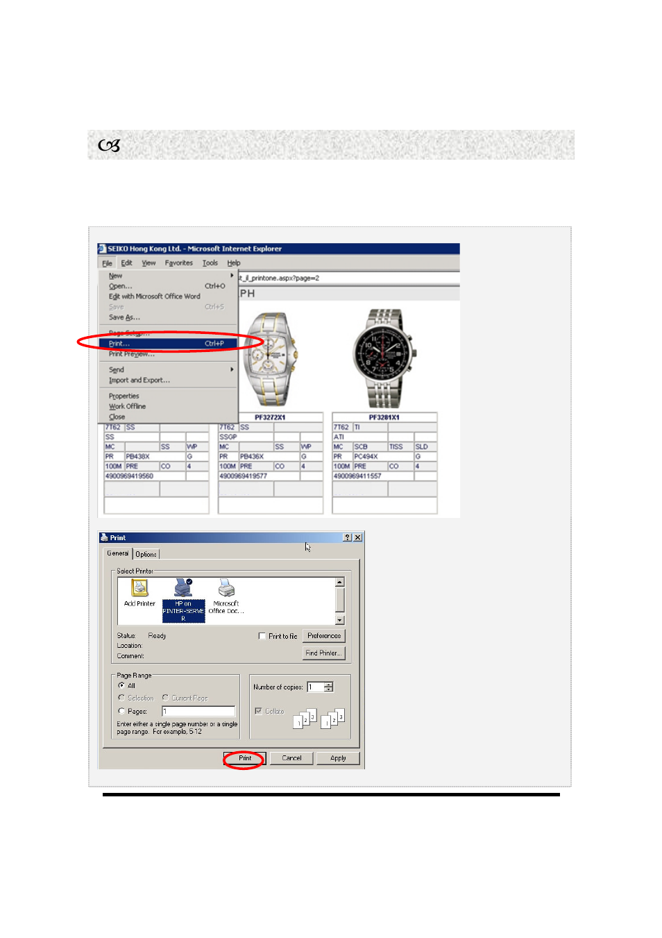 W print instructions (cont.) | Seiko Alba User Manual | Page 17 / 31