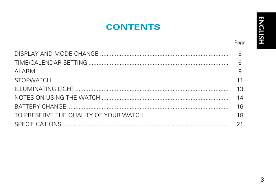 Seiko V072 User Manual | Page 3 / 22