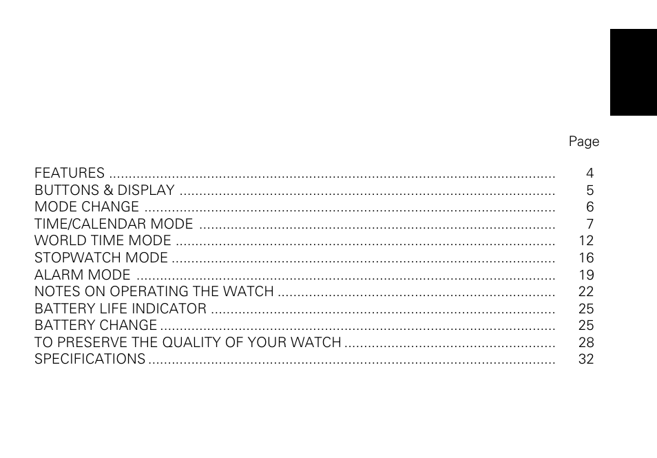 Seiko H023 User Manual | Page 3 / 34