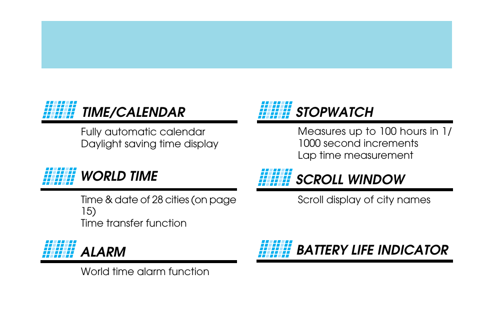 Seiko duo-display quartz, Cal. h023 | Seiko H023 User Manual | Page 4 / 34