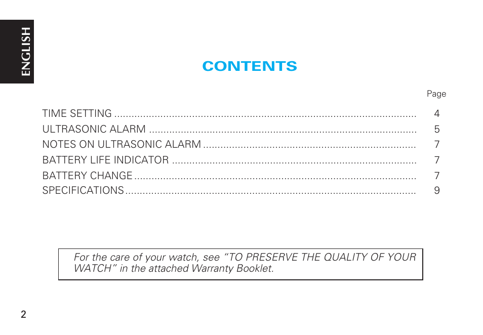 Seiko 8V36 User Manual | Page 2 / 9