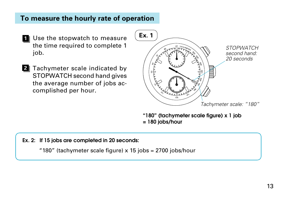 English to measure the hourly rate of operation | Seiko 7T92 User Manual | Page 13 / 16