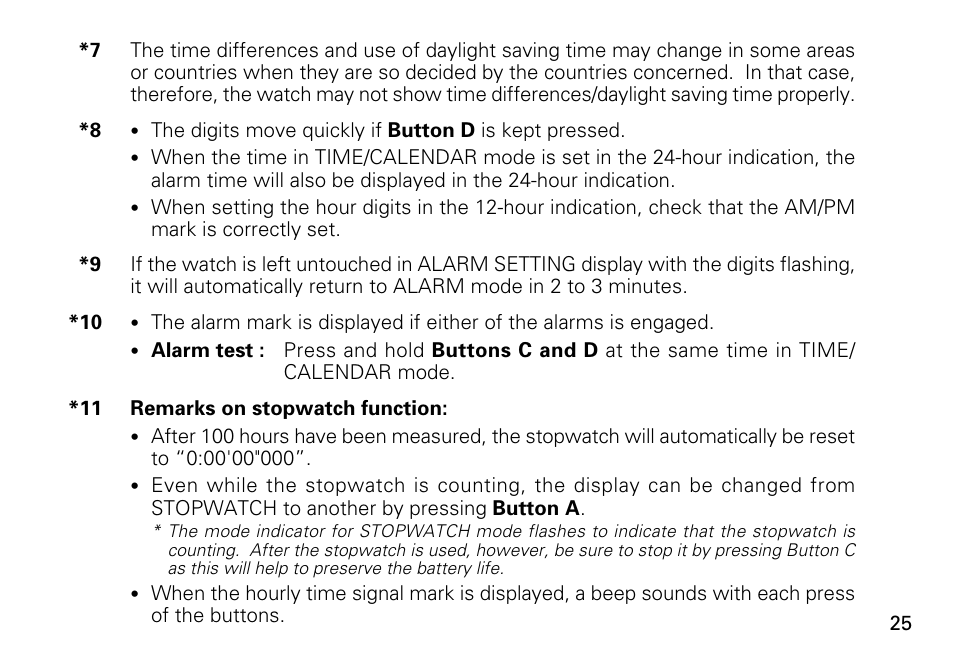 English | Seiko H022 User Manual | Page 25 / 34