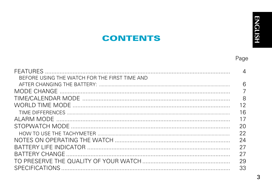 Seiko H022 User Manual | Page 3 / 34