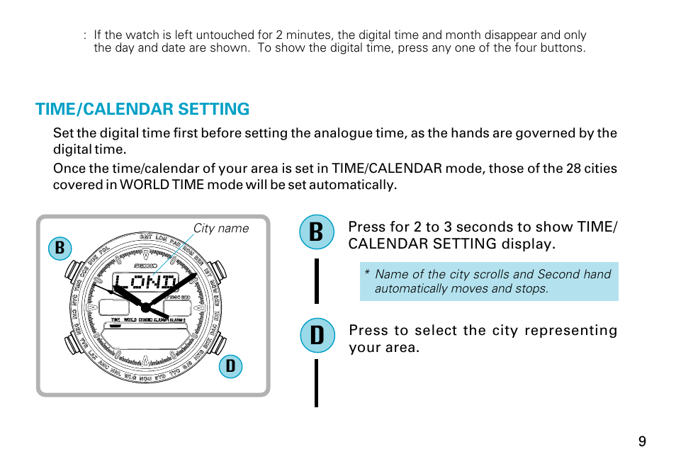 Seiko H022 User Manual | Page 9 / 34