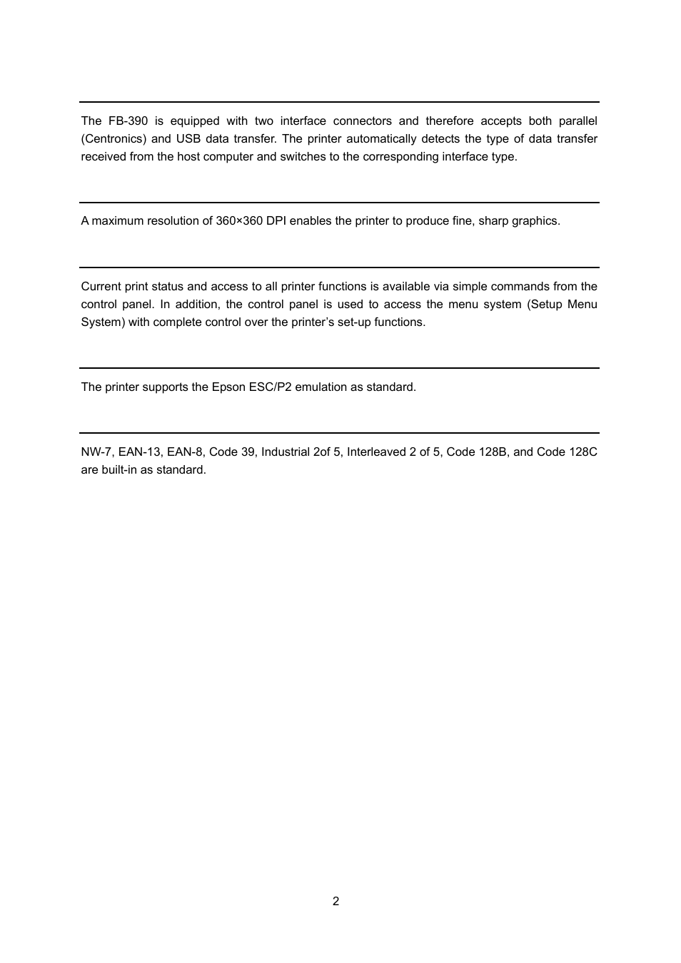 Seiko FB 390 User Manual | Page 7 / 50