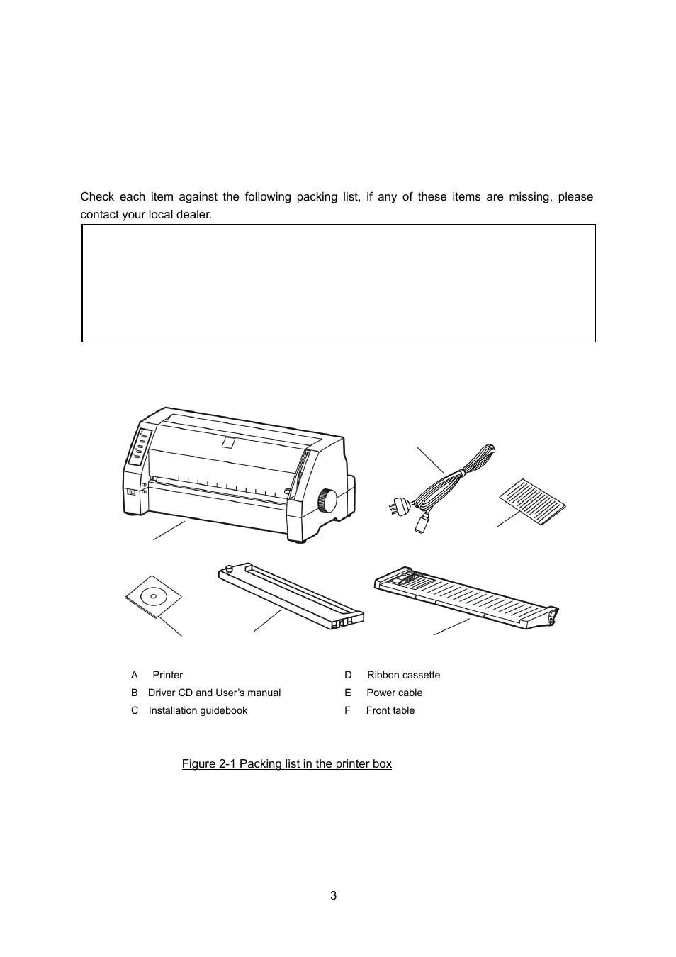 Chapter 2 praparation, Unpacking, Chapter 2 preparation | Seiko FB 390 User Manual | Page 8 / 50