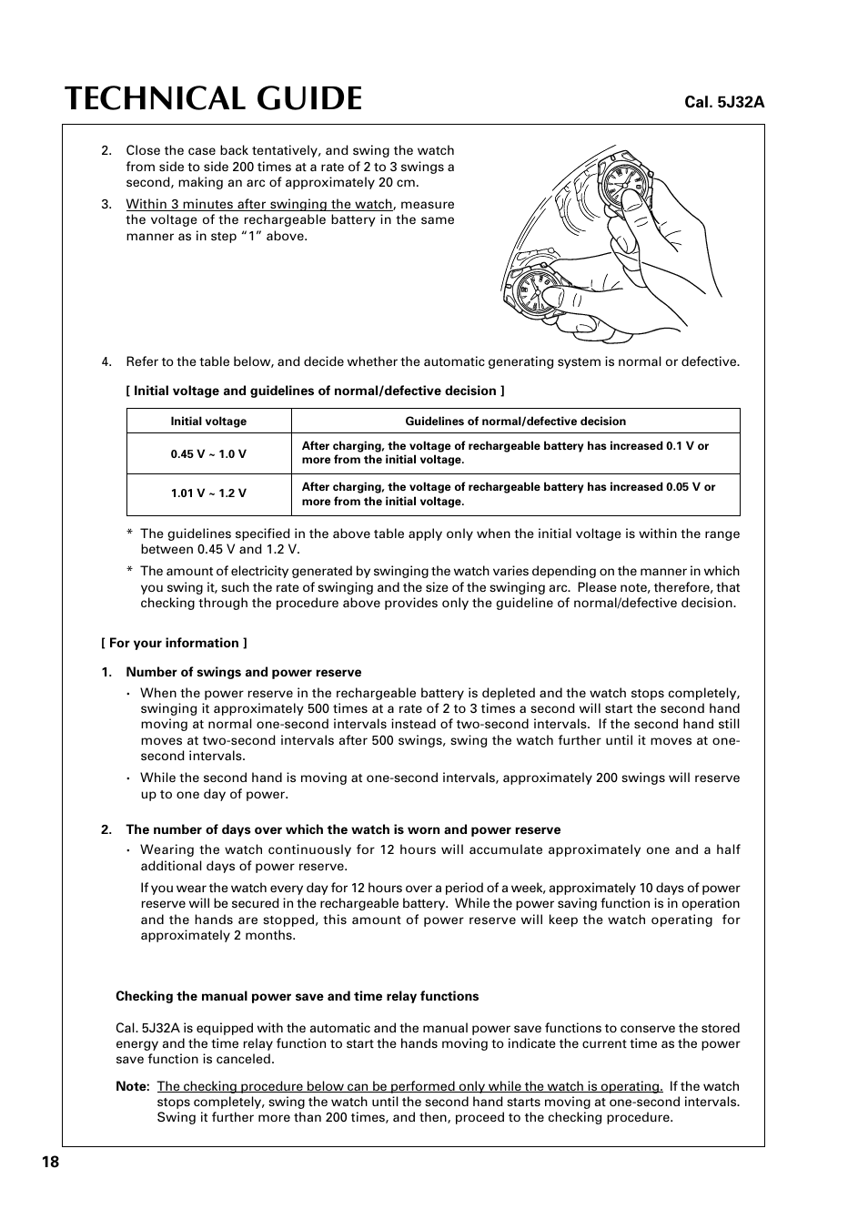 Technical guide | Seiko 5J32A User Manual | Page 18 / 24