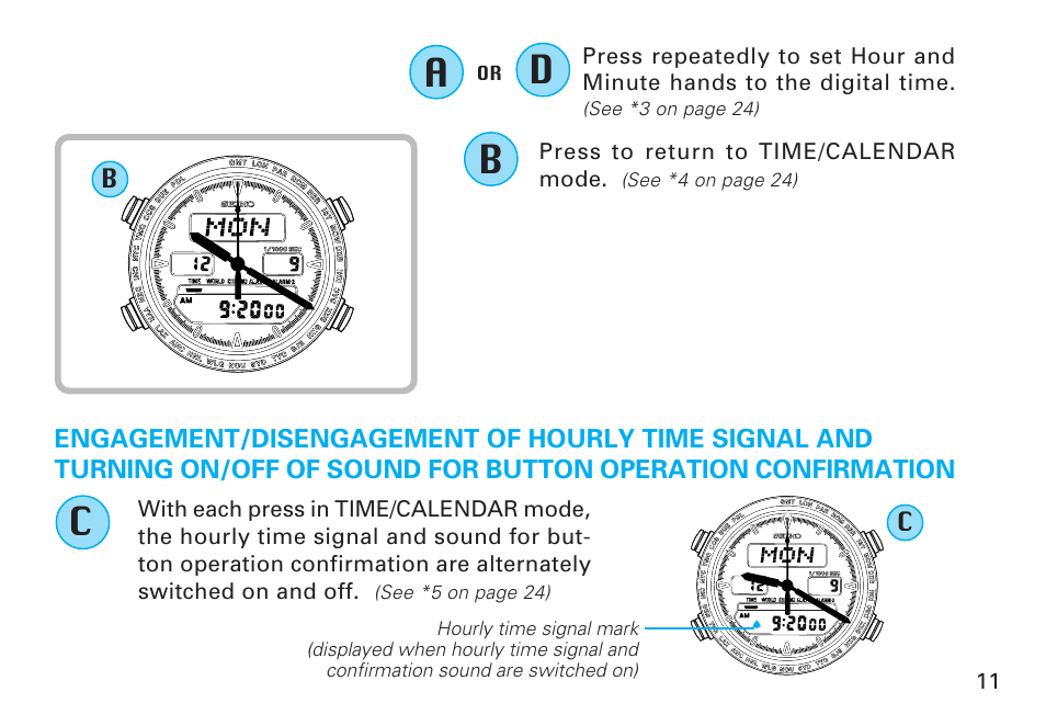 Seiko CAL. H021 User Manual | Page 11 / 35