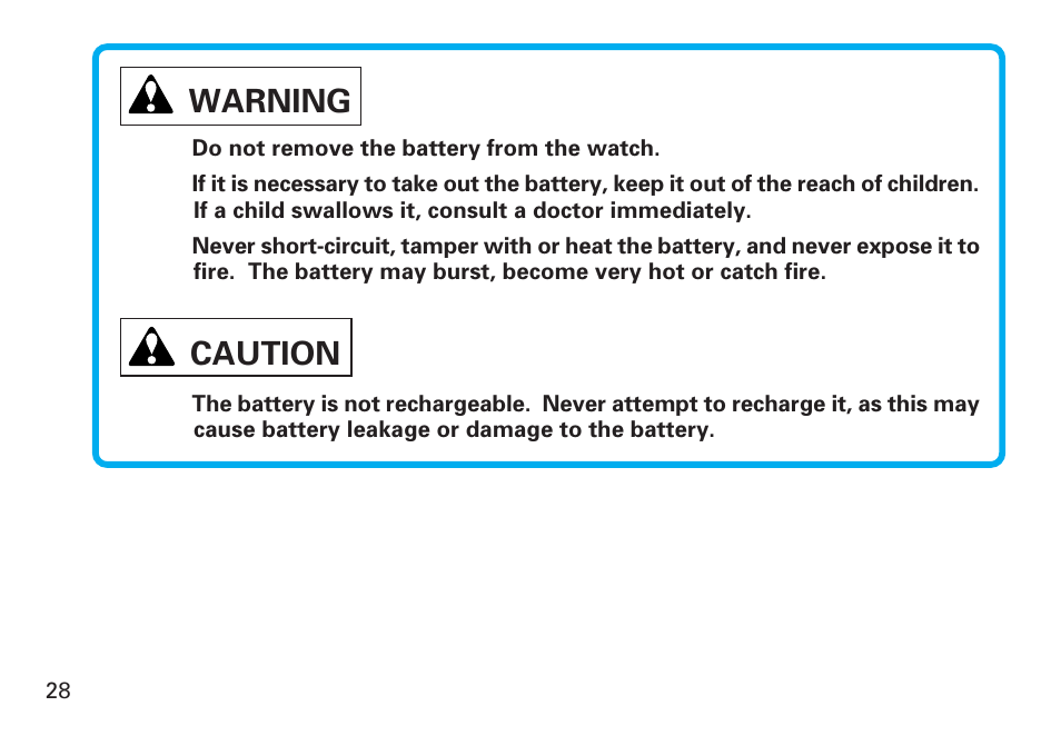Warning caution | Seiko CAL. H021 User Manual | Page 28 / 35