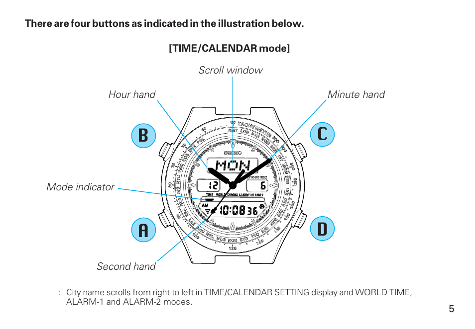 Dc a b | Seiko CAL. H021 User Manual | Page 5 / 35