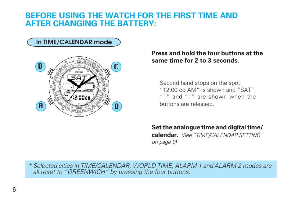 Seiko CAL. H021 User Manual | Page 6 / 35
