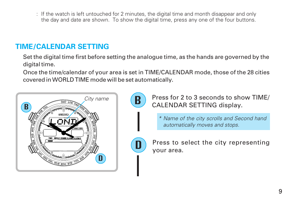 Seiko CAL. H021 User Manual | Page 9 / 35