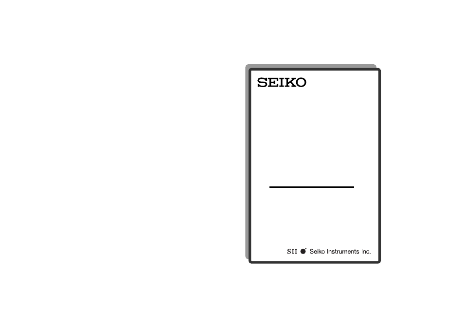 Seiko WP5402R User Manual | 13 pages