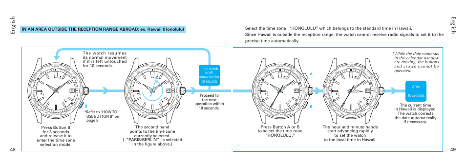 English | Seiko 7B26 User Manual | Page 25 / 35