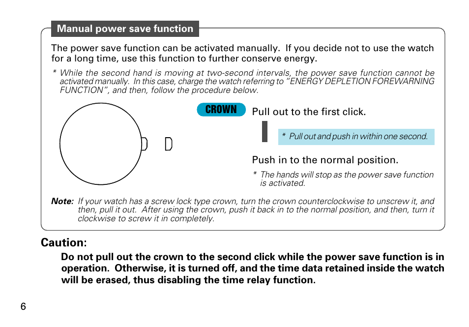 Seiko Cal. 5J22 User Manual | Page 6 / 16