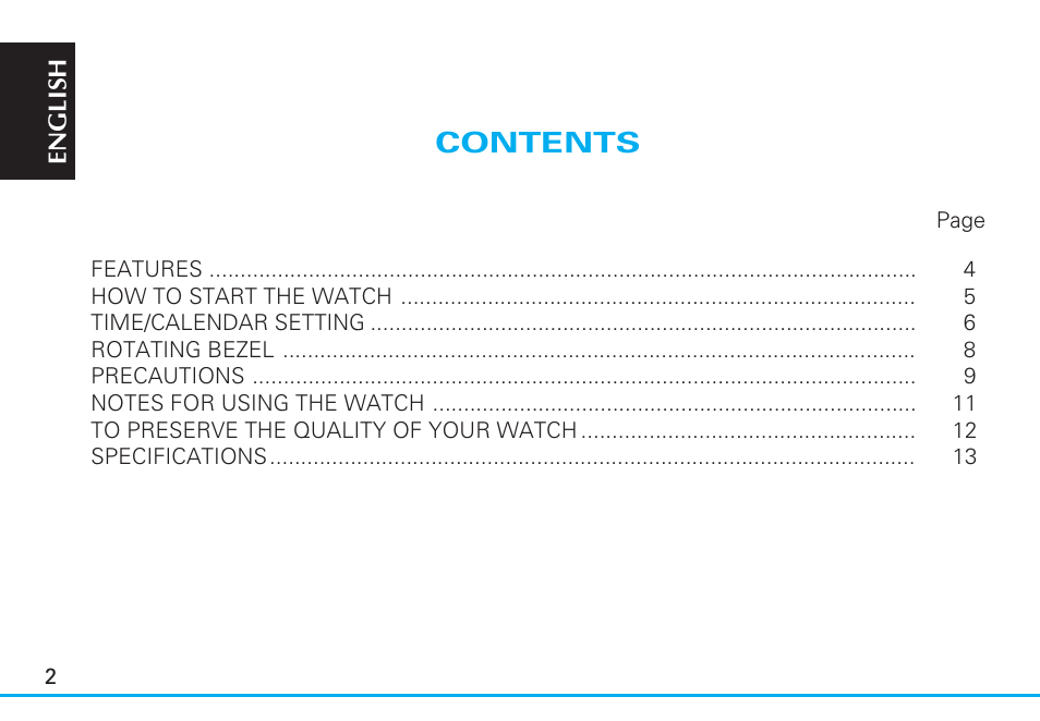 Seiko 7S26 User Manual | Page 2 / 13