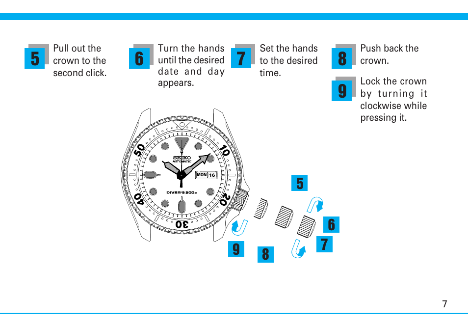 Seiko 7S26 User Manual | Page 7 / 13