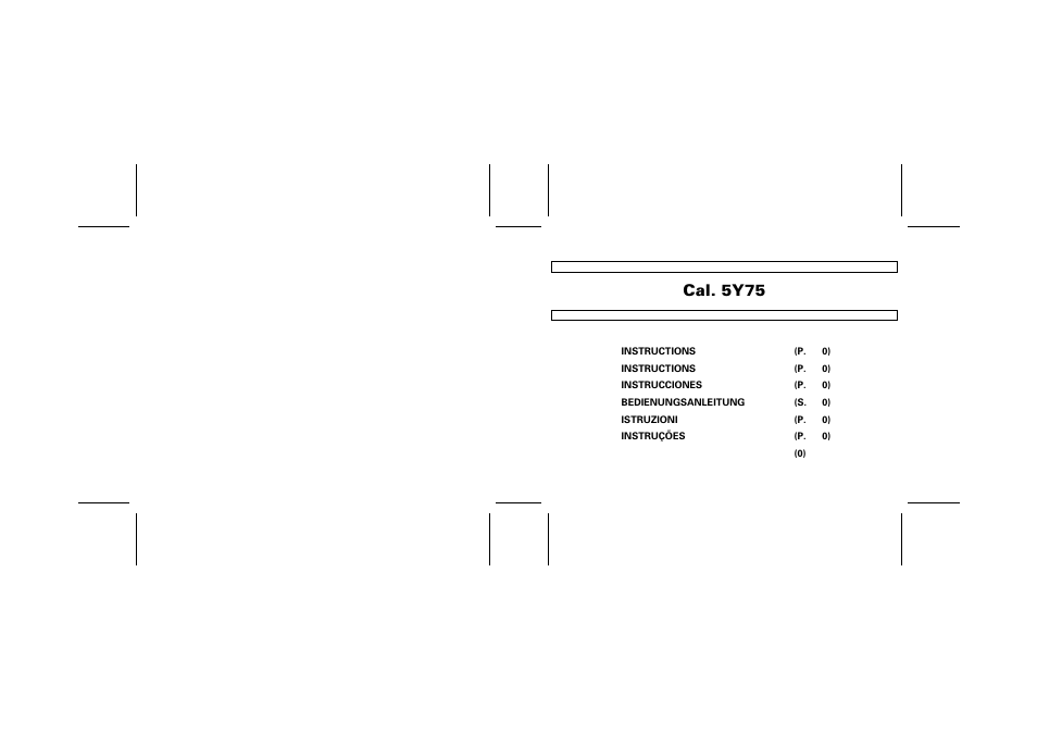 Cal. 5y75 | Seiko CAL. 5Y75 User Manual | Page 2 / 11